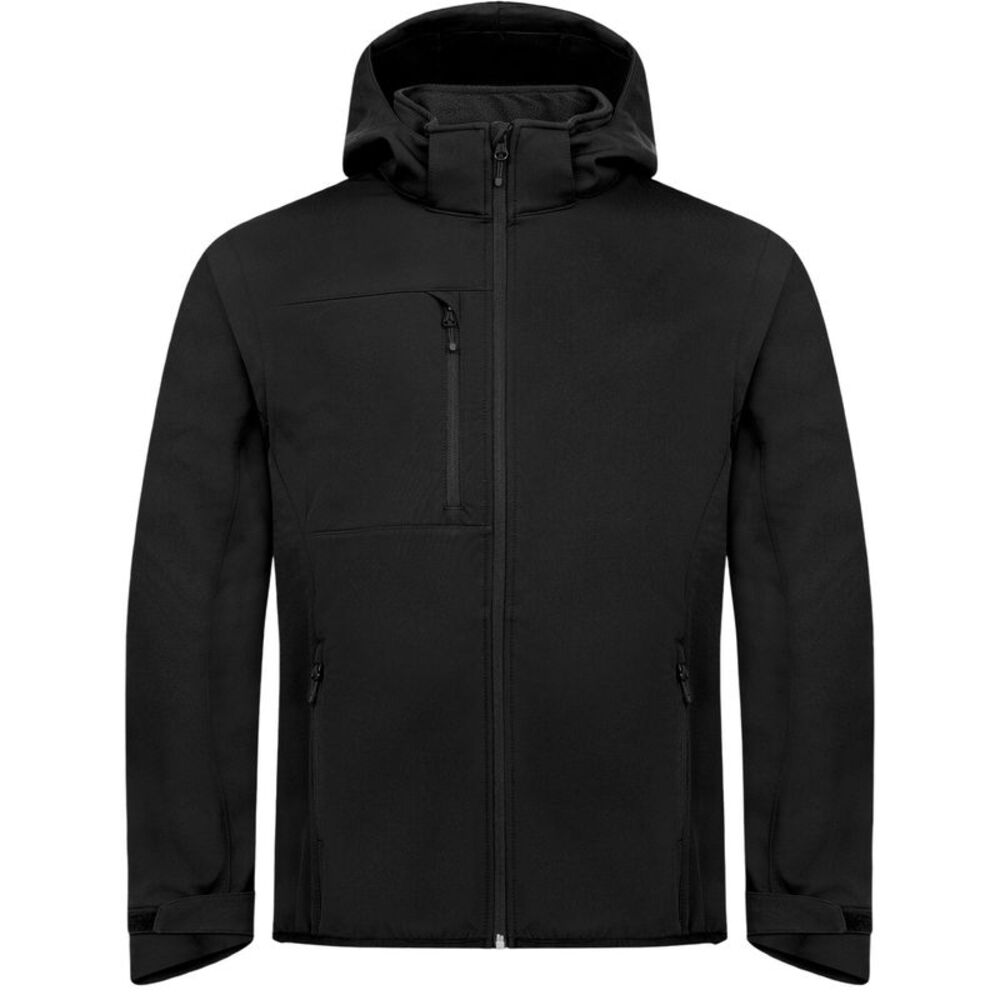 Clique Unisex Adult Classic 2 in 1 Zip-off Sleeves Soft Shell Jacket / Black